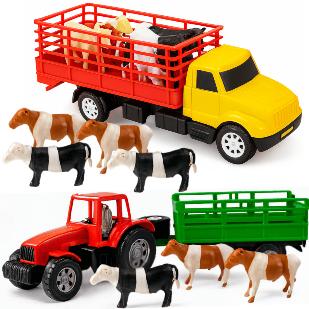 Kit Fazendeiro Infantil Brinquedos Meninos Trator Caminhão Animais Fazendinha Carrinhos Animais em Oferta na Shopee