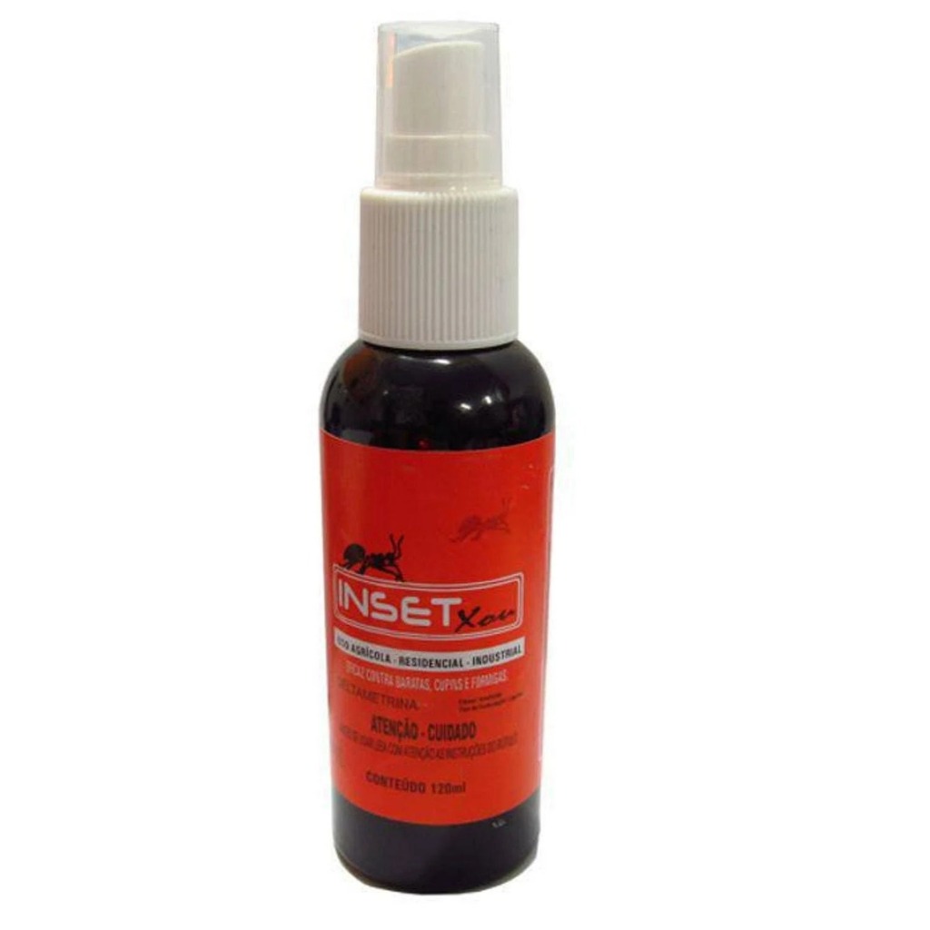 Inset Xou 120ml DELTAMETRINA, EFICAZ CONTRA INSETOS, FORMIGAS, CUPINS, ESCORPIOES, LAGARTAS, CONCORRE BARRAGE PODEROSOP