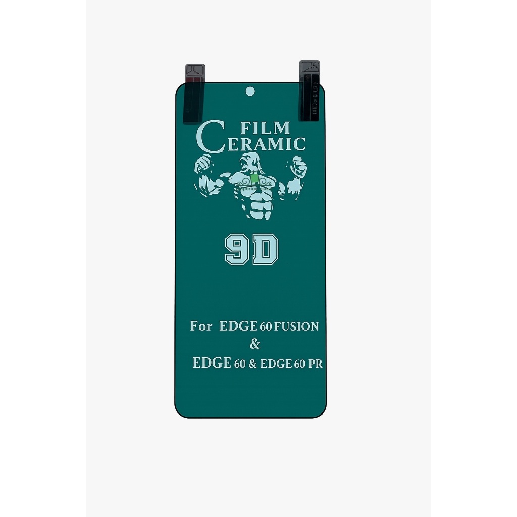 Kit para Moto Edge 60 Fusion Capa Capinha Case Película Cerâmica 9d proteção de tela emborrachada aveludada - detalhe