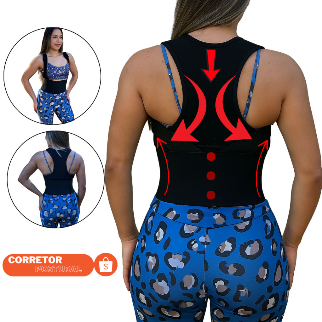 Corretor postura colete para coluna INFRA VERMELHO - ENVIO IMEDIATO em Oferta na Shopee