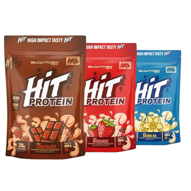 Hit Protein Whey Protein Adaptogen 900g em Oferta na Shopee