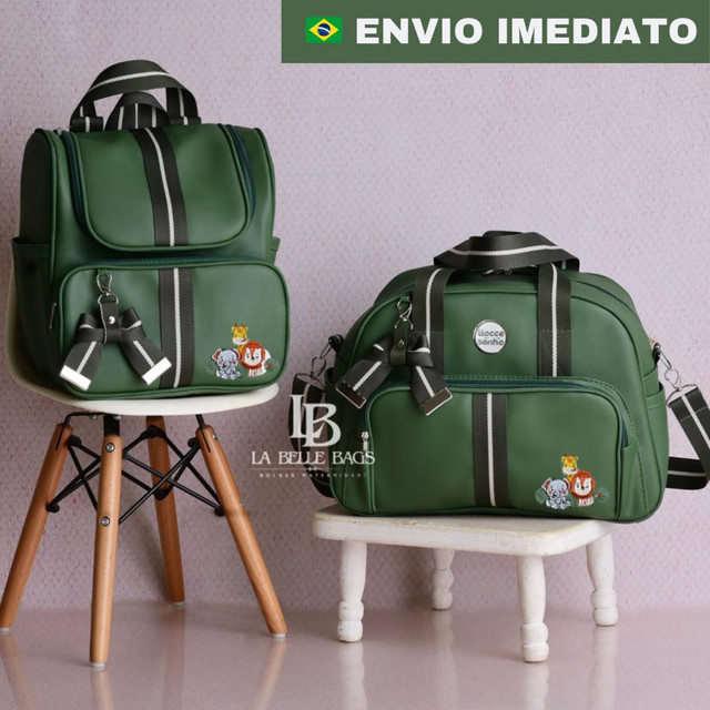 bolsa maternidade 2 peças Luxo material premio, kit mala com Mochila Maternidade 2 em 1 (VG)