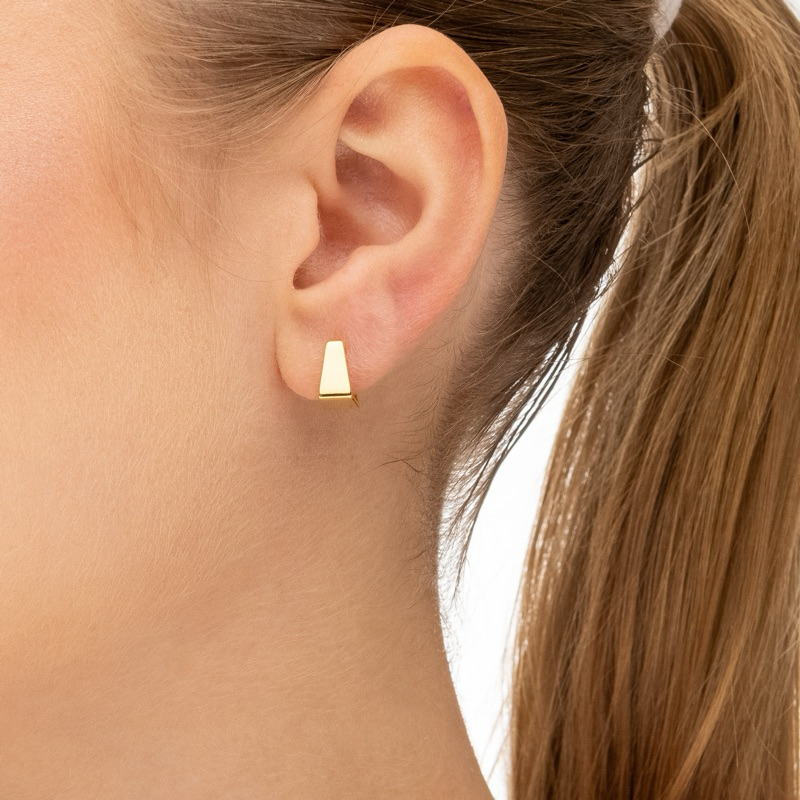 Argola Feminina Quadrada Dourada/Prata 925 Pequena Lisa- Mania De Madame semijoias em Oferta na Shopee