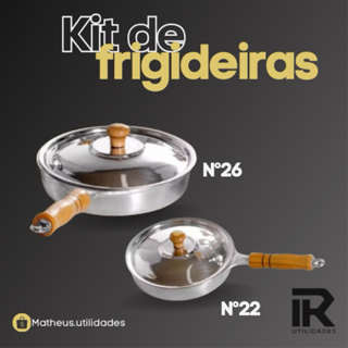 Jogo de Frigideira Alumínio Fundido Grosso nº22/26 LINHA PREMIUM em Oferta na Shopee