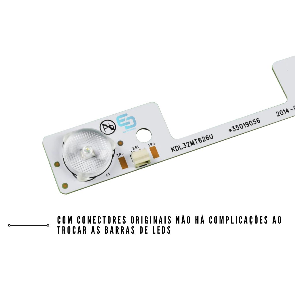 Kit 4 Barras De Leds 32l2400 | Alumínio C/dupla-face - detalhe
