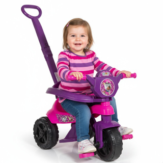 Triciclo + Game Aplicativo 3D - Velotrol ORIGINAL Motoca Completa Pedais, Empurrador, Protetor e Apoio - Inmetro em Oferta na Shopee