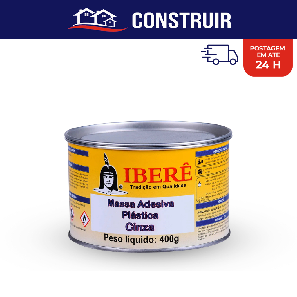 Massa Plastica Cinza Preto Branca Adesivo Plastico Carplast 400 Catalisador Funilaria Carro Multiuso