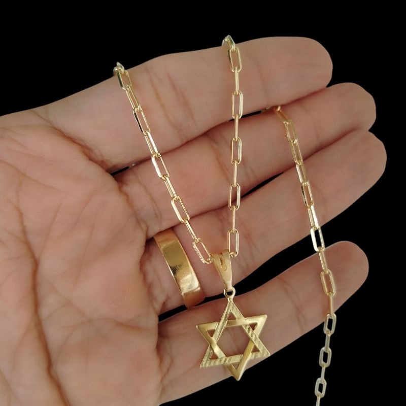 Cordão Corrente 100% Moeda Antiga Cadeado Alongado 3mm + Pingente de sua Preferência