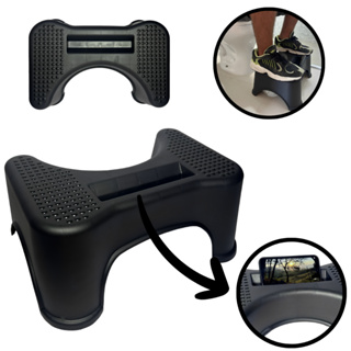 Banquinho Banheiro Apoio Pés Vaso Sanitário Com Porta Celular e Antiderrapante Multiuso em Oferta na Shopee