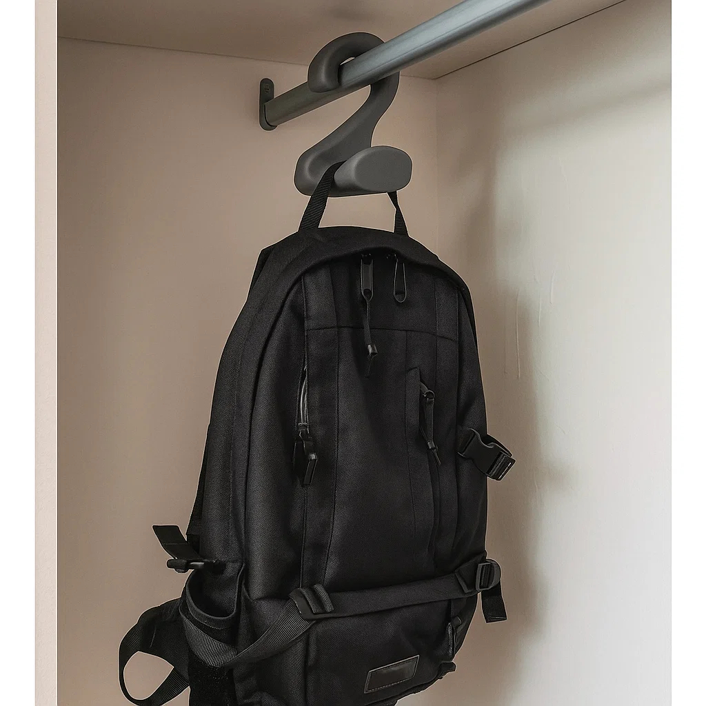 Cabide Suporte para Mochilas e Bolsas com Organização Prática