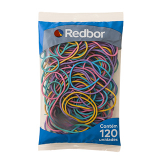 Elástico colorido alta resistência 100g (120 unid) - REDBOR em Oferta na Shopee