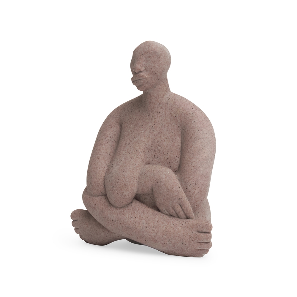 Escultura A Negra Poliresina Mulher Decorativo 17cm Marrom Mart