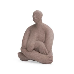 Escultura A Negra Poliresina Mulher Decorativo 17cm Marrom Mart