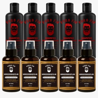 Kit 5 X Pro Barber MinoxDNACapilar Spray + 5 puro fio shampoo 250ml Crescimento Barba Cabelo Rápido Envio Imediato em Oferta na Shopee