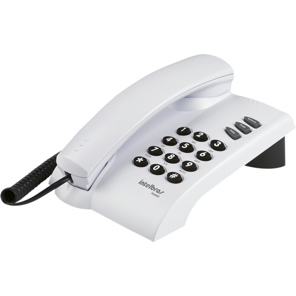 Telefone Fixo com Fio Pleno Intelbras Preto e Branco - sem chave