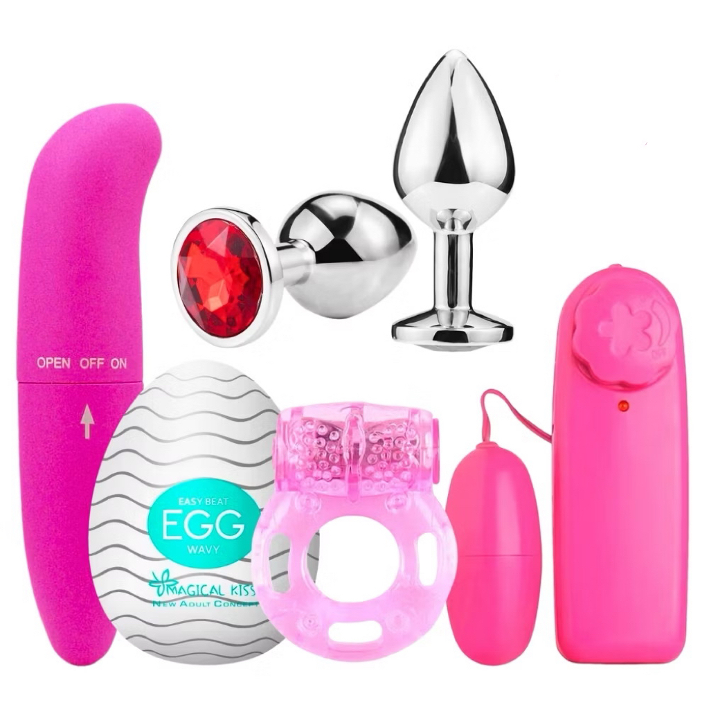 Kit Sex Shop Com Vibrador, Plug Anal, Masturbador Ovo Masculino, Anel Peniano com 05 Itens em Oferta na Shopee