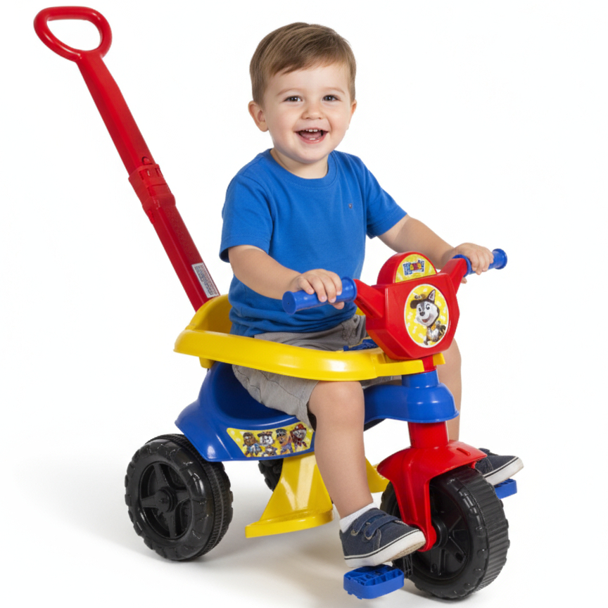 Triciclo + Game Aplicativo 3D 🚴‍♂️ - Crianças 1 a 3 anos – Motoca Velotrol Com Pedais, Empurrador - QUEEN SHOP em Oferta na Shopee