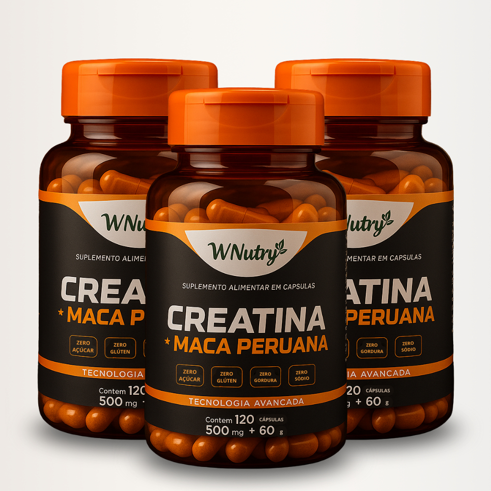 Creatina + Maca Premium 120 Caps 500mg – Treino Intenso e Resistência Máxima em Oferta na Shopee