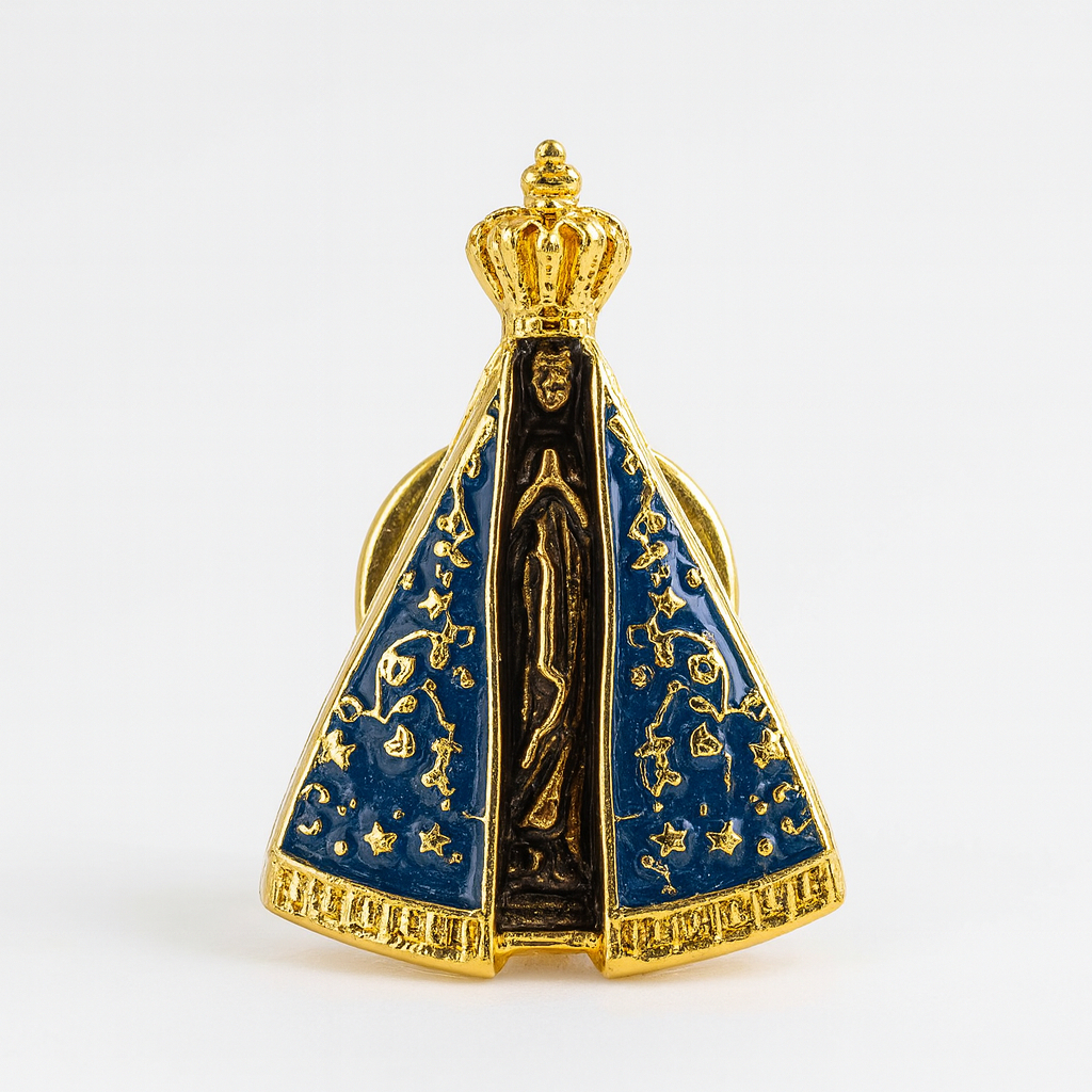 Boton Nossa Senhora Aparecida Igreja Lembrancinha Broche Enfeite Decoração