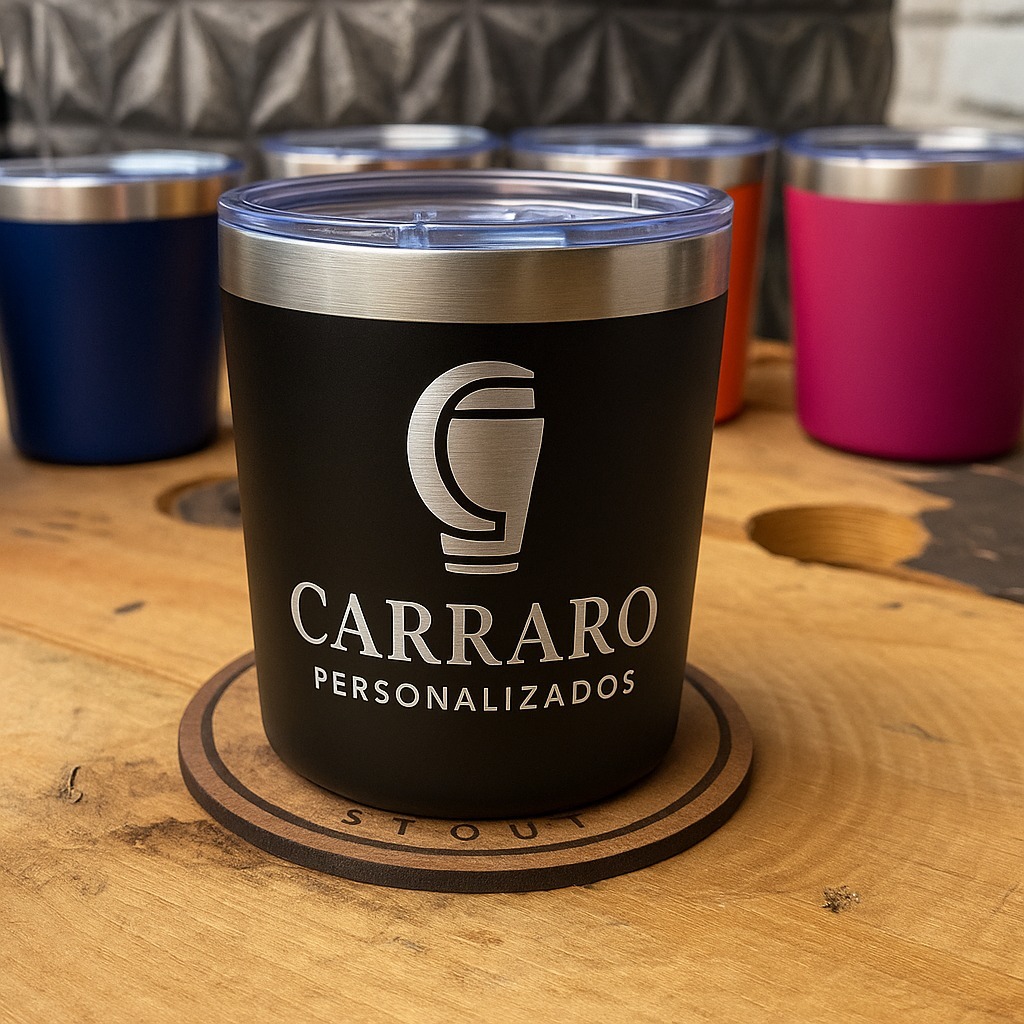 KIT COPOS TÉRMICOS 260ml INOX PERSONALIZADO A LASER
