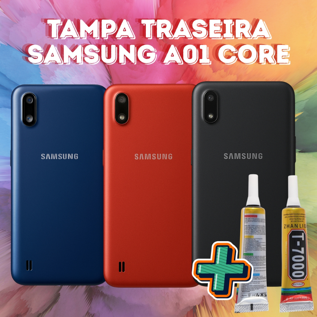 Tampa traseira Compátivel para A01 CORE + Cola Aleatório B7000 Ou T7000 15ml