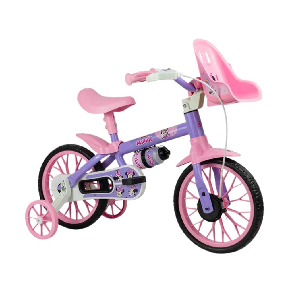 Bicicleta Infantil Aro 12 Minnie Disney Nathor Limitador Giro Freio Tambor 101260160005 em Oferta na Shopee