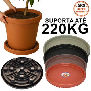 Prato Vaso grande Super Resistente ABS Forte Resistente Rodas Redondo Mobilidade Fácil em Oferta na Shopee