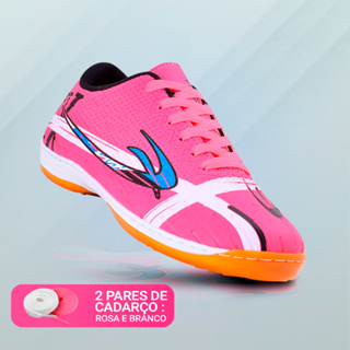 Chuteira de Futebol Rosa Masculina e Feminina Futsal Quadra Salão e Campo Solado Costurado em Oferta na Shopee