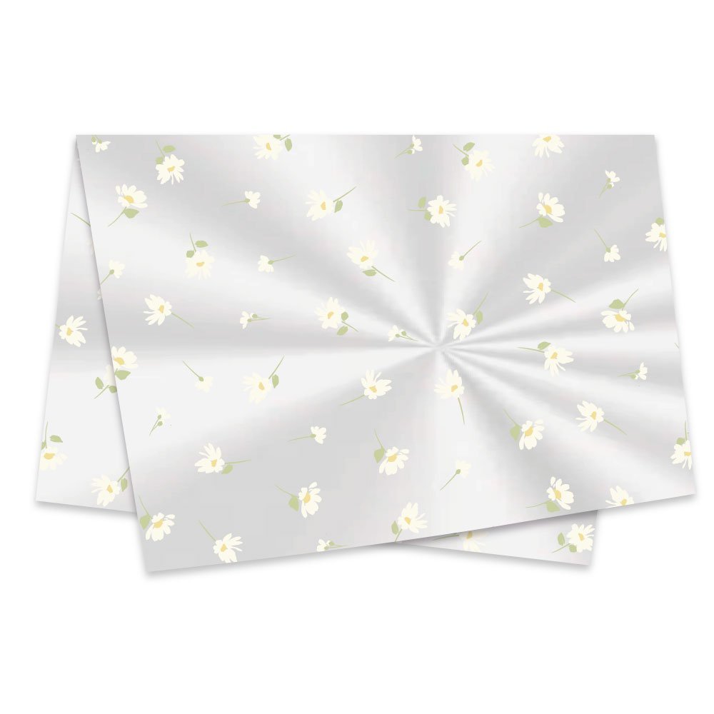 Poli Sujinho Estampa Daisy Incolor para Decoração 49,0x69,0cm, Xingó - 10/20/50 folhas.