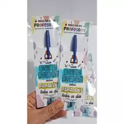 Lembrancinha dia dos Professores Caneta com marca pagina para professores