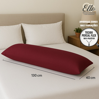 Fronha Xuxão Travesseiro de Grávida com Zíper 130x40cm - Percal 400 Fios Premium Flex em Oferta na Shopee