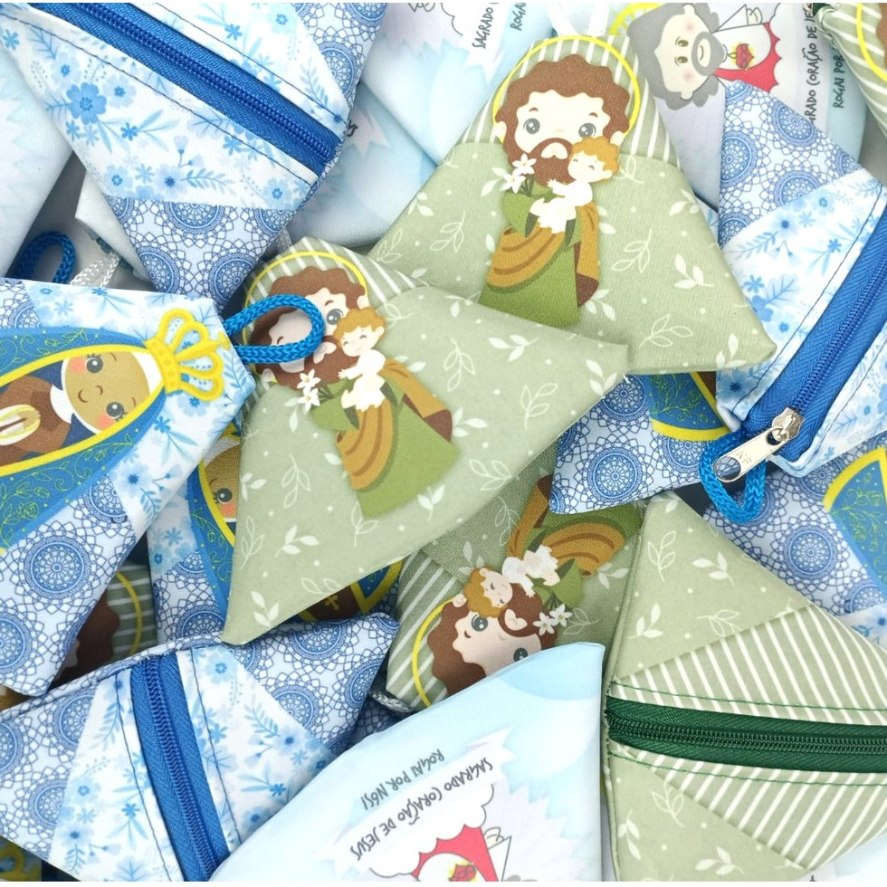 Porta Terço Religioso Santos Católico Lembrancinha kit c/3 unds em Oferta na Shopee