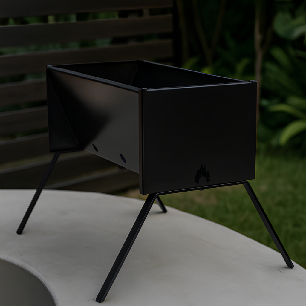 Churrasqueira A Carvão Portátil Com Grelha Espeteira 46x25 cm Metallux Oferta em Oferta na Shopee