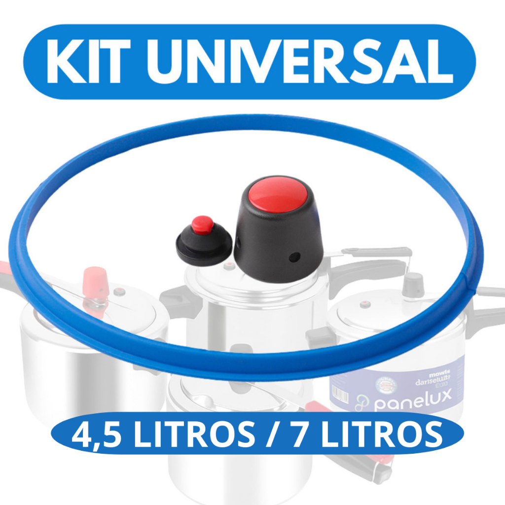 Kit Reparo Borracha Panela de Pressão 4,5 E 7 Litros Universal Clock Fortaleza Fechamento Interno