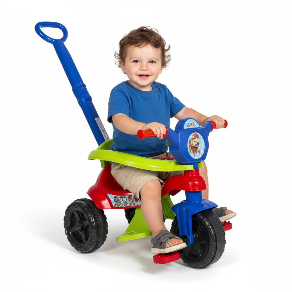 Motoca + Game Aplicativo 3D - Triciclo Menino ORIGINAL + Com Pedal, Apoio, Empurrador e protetor em Oferta na Shopee