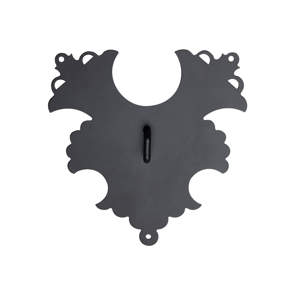 Fecho Antigo Para Cadeado Baú Estilo Rustico Preto Colonial Medalhão