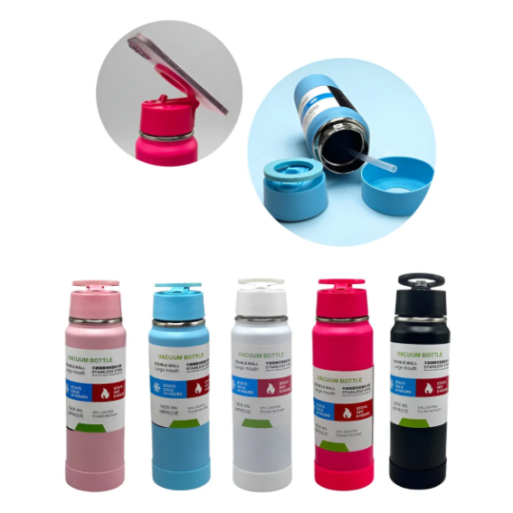 Garrafa Térmica 800ml Suporte De Celular Magnético Com Silicone Protetor