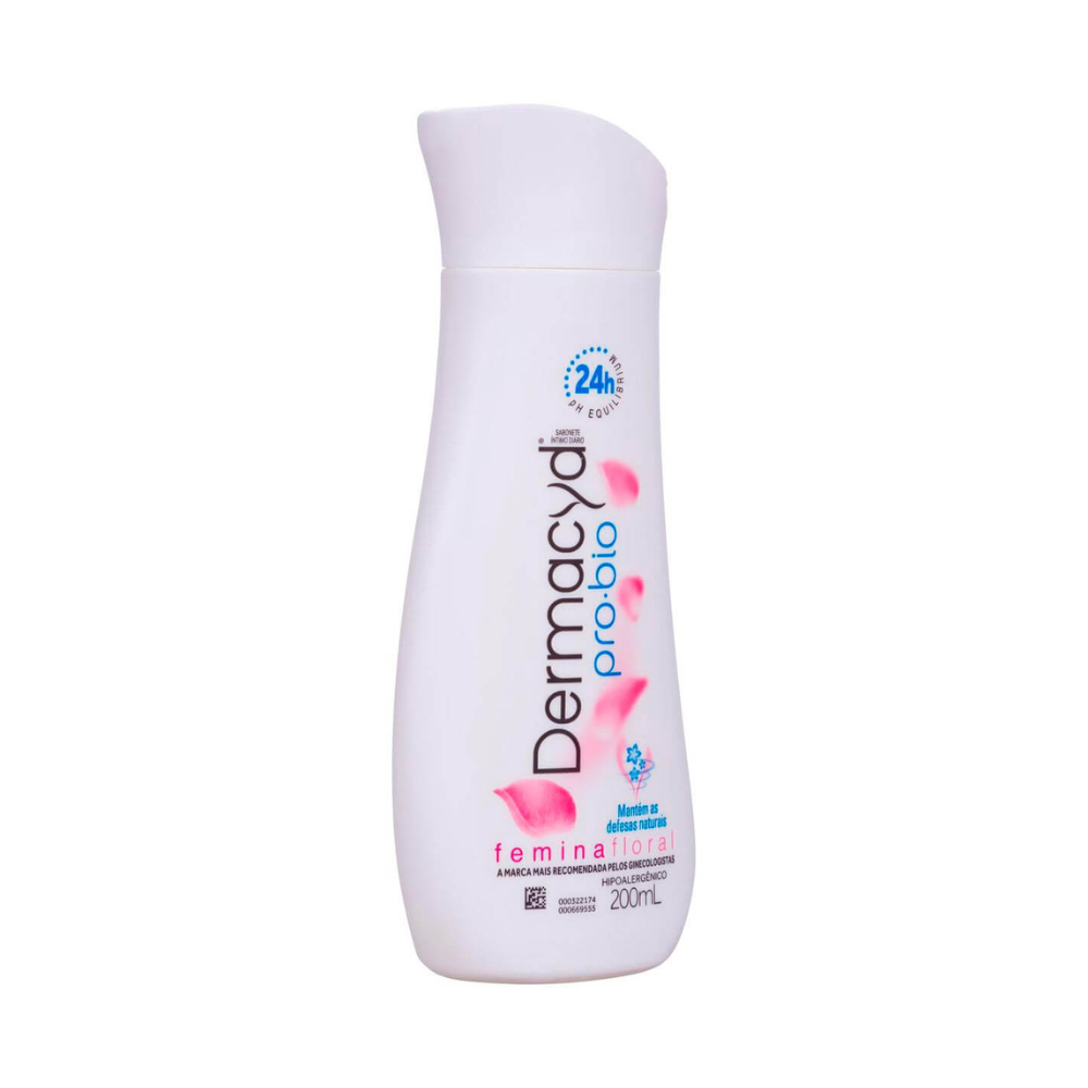 Sabonete líquido íntimo Dermacyd Femina 24h, 200 ml