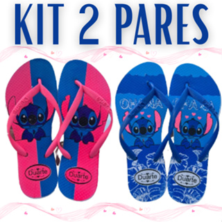 Kit 2 Pares de Chinelo Feminino Sandalia Stitch Leve Confortavel Mais Vendido Promocao em Oferta na Shopee