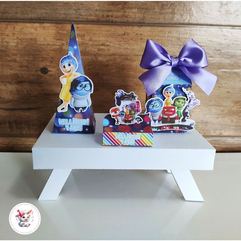 LEMBRANCINHA PERSONALIZADA - KIT FESTA 15 PEÇAS (DESMONT) DIVERTIDAMENTE - PAPELARIA PERSONALIZADA - CAIXA PERSONALIZADA