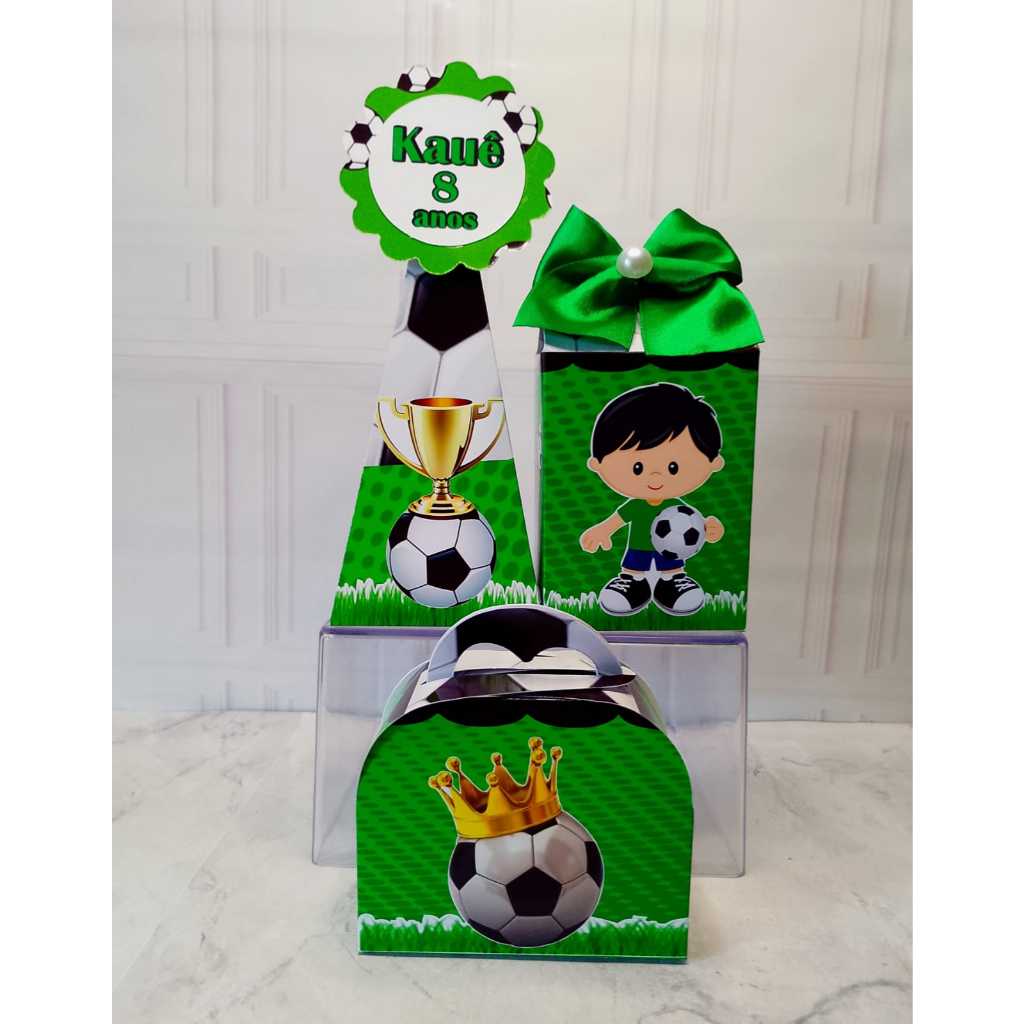 Kit  Caixinhas Personalizada-Futebol-Aniversário-Festa-Lembrancinhas-Envio rápido