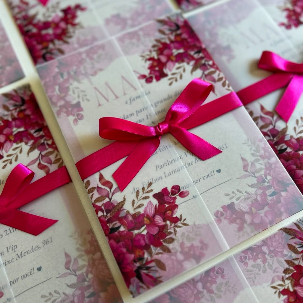 Convite 15 Anos Floral Debutante Vegetal Personalizado Elegante em Oferta na Shopee