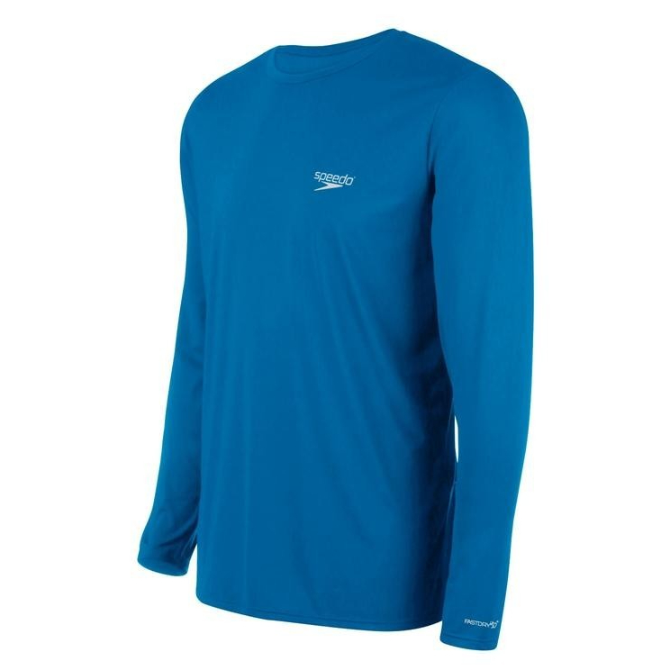 Camiseta Manga Longa proteção UV50+ FastDry Malha Leve Masculina - AZUL ASTRAL em Oferta na Shopee