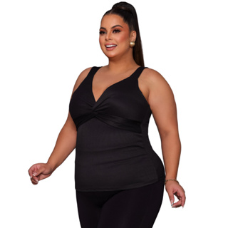 Blusa Feminina Alça Larga com Frente Trançada Moda Casual Confortável Sem Bojo em Oferta na Shopee