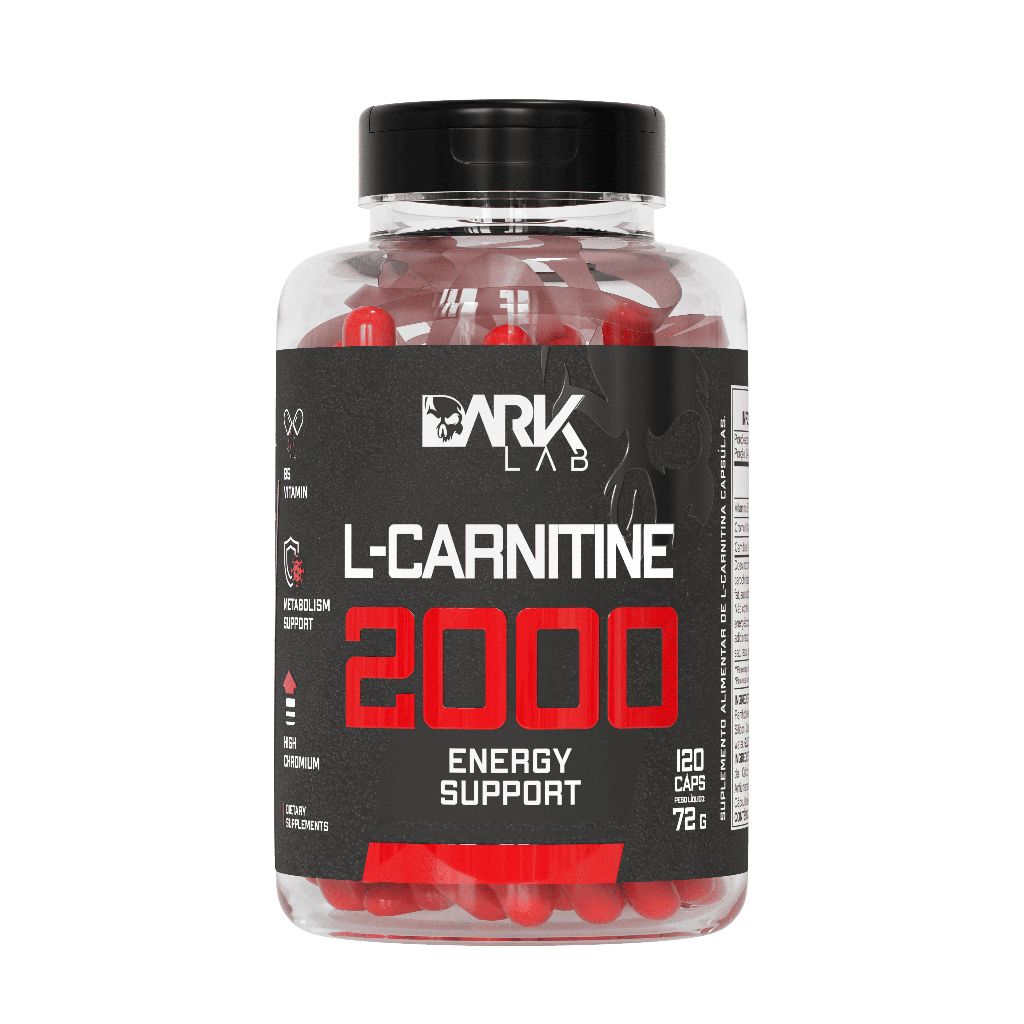 L Carnitina 2000mg Energy Support 120 Cápsulas Dark Lab - L-Carnitine 2000 em Oferta na Shopee