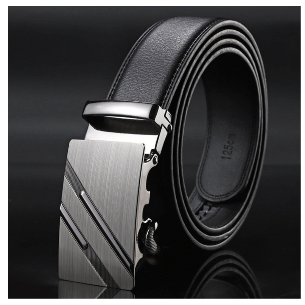 Cinto masculino couro social Com Fivela Modelo Catraca Metal Automatica qualidade superior em Oferta na Shopee