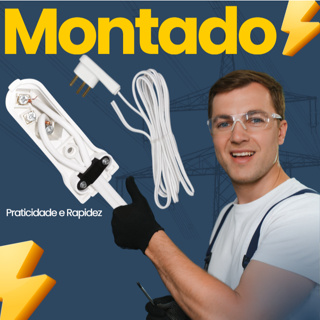 Plugue Macho Longitudinal 90° 10A/20A Saída 90º Prensa Cabo Evita Dobra seguro Montado com Cabo em Oferta na Shopee