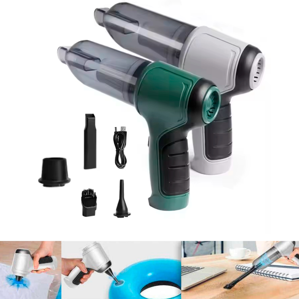 Aspirador de Pó Sem Fio Portátil 3 em 1 Para Limpeza de Carro, Cozinha, Quarto, Sala