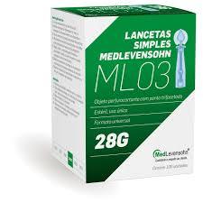 Lanceta simples MedLvensohn 28G - Cx com 100 UN ENVIO IMEDIATO em Oferta na Shopee