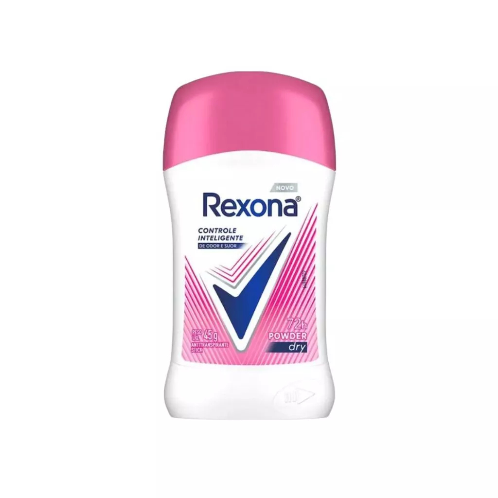 Desodorante Antitranspirante Stick Rexona Powder Dry 45g em Oferta na Shopee